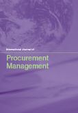 International Journal of Procurement Management (IJPM) International Journal of Procurement Management (IJPM)